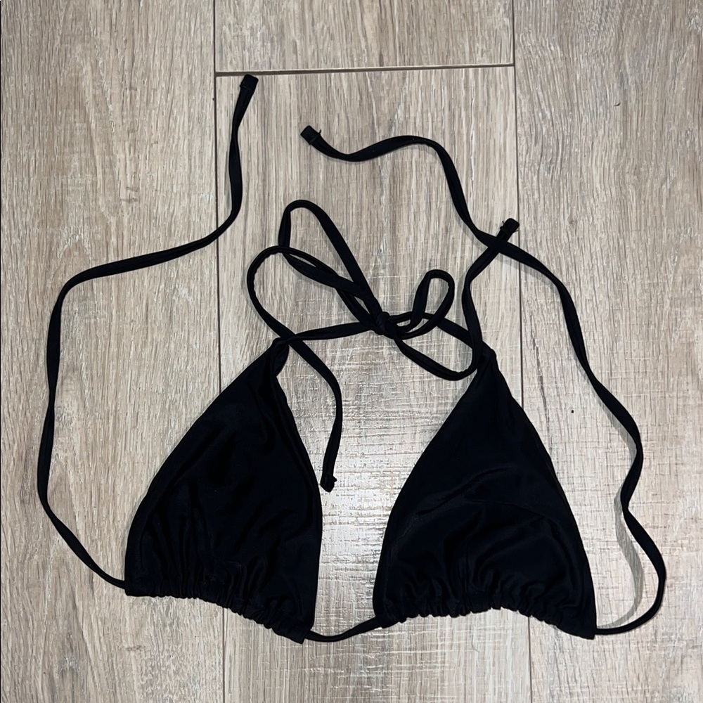 Black Triangle Bikini Top - Women Swim‎